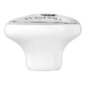 ピンクバタフライフローラパーソナライズされたセラミックノブ セラミックノブ (側面)