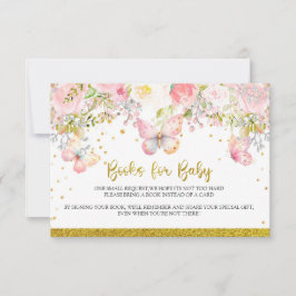 ピンクバタフライブックベビーカード