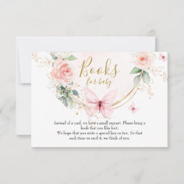 ピンクバタフライブックベビーカード