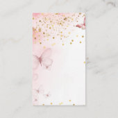 ピンクバタフライブックベビーチケット エンクロージャーカード (裏面)