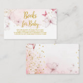 ピンクバタフライブックベビーチケット エンクロージャーカード (正面/裏面)