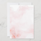 ピンクバタフライベビーシャワーさくらんぼの花 招待状 (裏面)