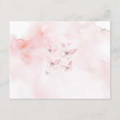 ピンクバタフライベビーシャワーガールアドバイスforママ エンクロージャーカード (裏面)