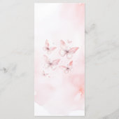 ピンクバタフライベビーシャワーガールベビーシャワー メニュー (裏面)