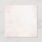 ピンクバタフライベビーシャワーフローラガーデン エンクロージャーカード (裏面)