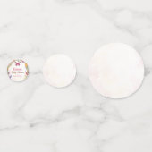 ピンクバタフライベビーシャワーフローラガーデン コンフェッティ (裏面)