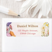 ピンクバタフライベビーシャワーフローラガーデン ラベル (インサイチュ)