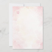 ピンクバタフライベビーシャワーフローラガーデン 招待状 (裏面)