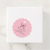 ピンクバタフライベビーシャワー フェイバータグ (インサイチュ)