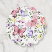 ピンクバタフライベビーシャワー フェイバータグ (裏面)