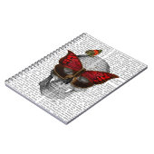 ピンクバタフライマスクスカル ノートブック (左側)