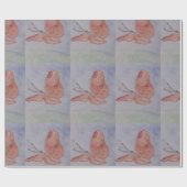 ピンクバタフライラッピング紙 ラッピングペーパー (フラット)