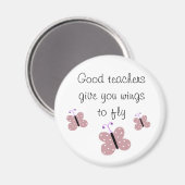 ピンクバタフライ先生ことわざ マグネット (正面/裏面)