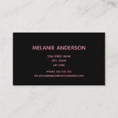 ピンクバタフライ名刺 名刺 (裏面)