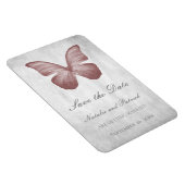 ピンクバタフライ日付磁石を保存 マグネット (右側)