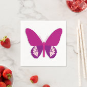 ピンクバタフライ昆虫紙ナプキン スタンダードカクテルナプキン (インサイチュ)