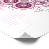 ピンクバタフライ武術アーツブラックベルトガールポスター ポスター (角)