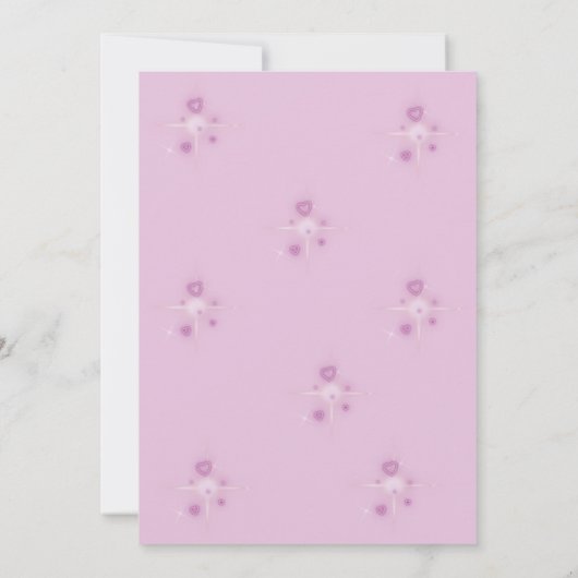 ピンクバタフライ誕生日招待状 招待状 (裏面)