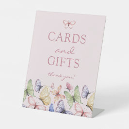 ピンクバタフライ誕生日 台座サイン