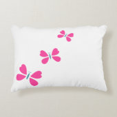 ピンクバタフライ飛んでいるズ アクセントクッション (正面)
