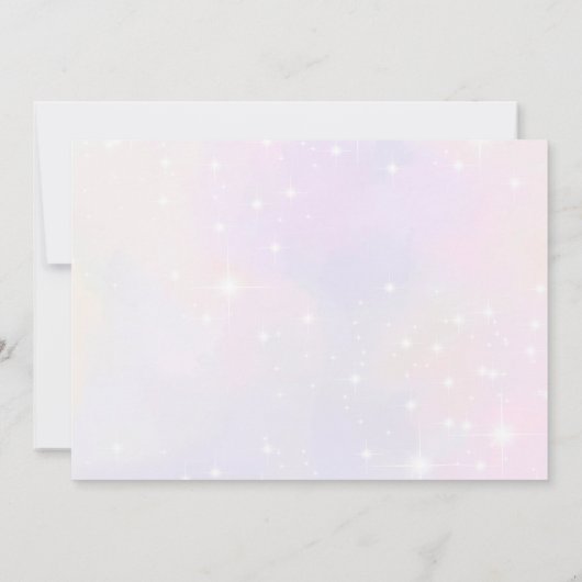 ピンクバタフライ1stバースデーフォト招待状 招待状 (裏面)