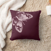 ピンクバタフライ クッション (ブランケット)