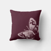 ピンクバタフライ クッション (裏面)