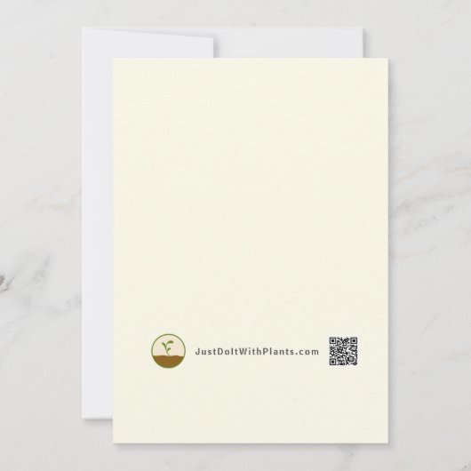 ピンクバタフライ 招待状 (裏面)