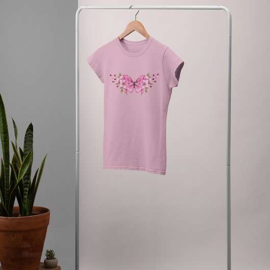 ピンクバタフライ(桜) Tシャツ