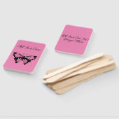 ピンクバタフライ – 独自の(CYO)ハンドファンを作成 ハンドファン (組立なし)