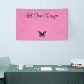 ピンクバタフライ – 独自の(CYO)バナーを作成 横断幕 (トレードショー)