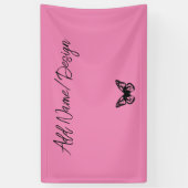 ピンクバタフライ – 独自の(CYO)バナーを作成 横断幕 (縦)