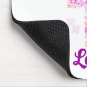 ピンクバターフリーバラの信仰と愛の十字架 マウスパッド (コーナー)