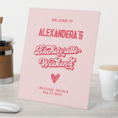 ピンクバチェロレッテ週末パーティー 台座サイン (インサイチュ)