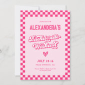 ピンクバチェロレッテ週末パーティー 招待状 (正面)