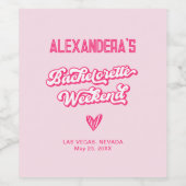 ピンクバチェロレッテ ワインラベル (シングルラベル)