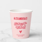 ピンクバチェロレッテ 紙コップ (正面)