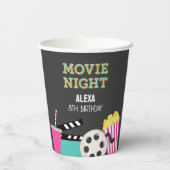 ピンクバックヤードムービーナイトパーティー紙カップ 紙コップ (裏面)