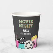 ピンクバックヤードムービーナイトパーティー紙カップ 紙コップ (正面)