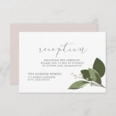 ピンクバック付き赤面スプリグ披露宴 エンクロージャーカード (正面/裏面)
