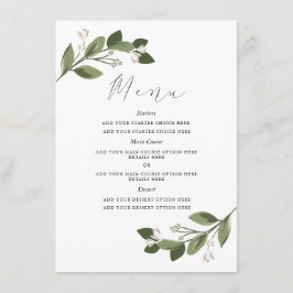 ピンクバック付きBlashing Sprigsメニューカード メニュー