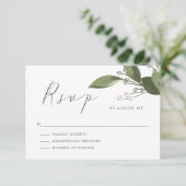 ピンクバック付きSVPの赤面Sprigs 出欠カード (スタンド正面)