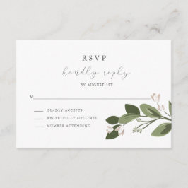 ピンクバック付きSVPの赤面Sprigs 出欠カード