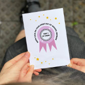 ピンクバッジ今日私は強い新学期運 カード