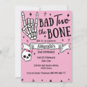 ピンクバッドツーザ・ボーンズ2歳 招待状 (正面)
