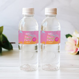 ピンクバッハパーティー食品および飲料ラベルセット ペットボトルラベル