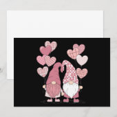 ピンクバッファロープレイドハート格言バレンタインデー サンキューカード (正面/裏面)