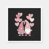 ピンクバッファロープレイドハート格言バレンタインデー スタンダードカクテルナプキン (正面)