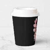 ピンクバッファロープレイドハート格言バレンタインデー 紙コップ (右)