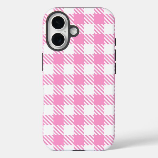 ピンクバッファロープレイドパターン Case-Mate iPhoneケース (裏面)